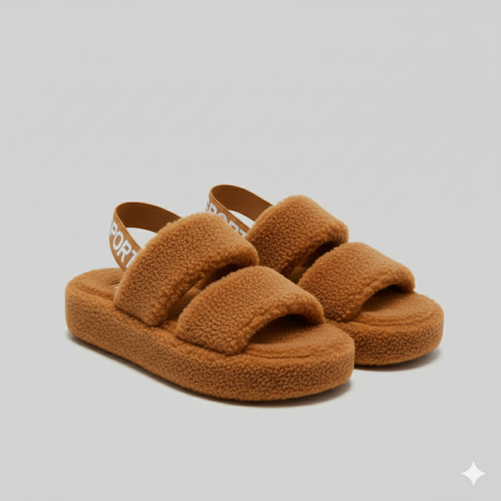 صنادل مريحة ذات قاعدة مسطحة: رافعة ناعمة، حزام كعب ثابت.