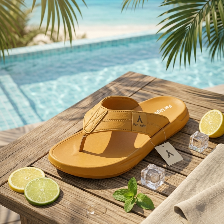 Tongs confortables pour hommes, semelle coussinée douce, sandales de plage antidérapantes, chaussons d'été légers et décontractés