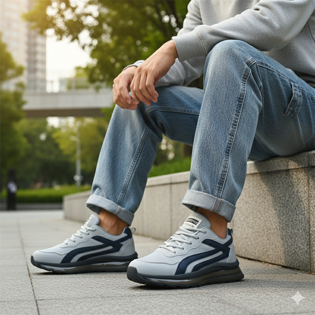 Baskets respirantes à semelle d'air pour hommes | Chaussures légères, décontractées et de marche