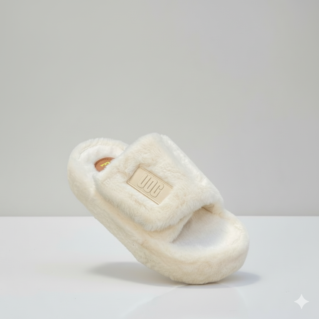 Faux-Fur Platform Slides: Cozy Warmth, Open-Toe Breeze