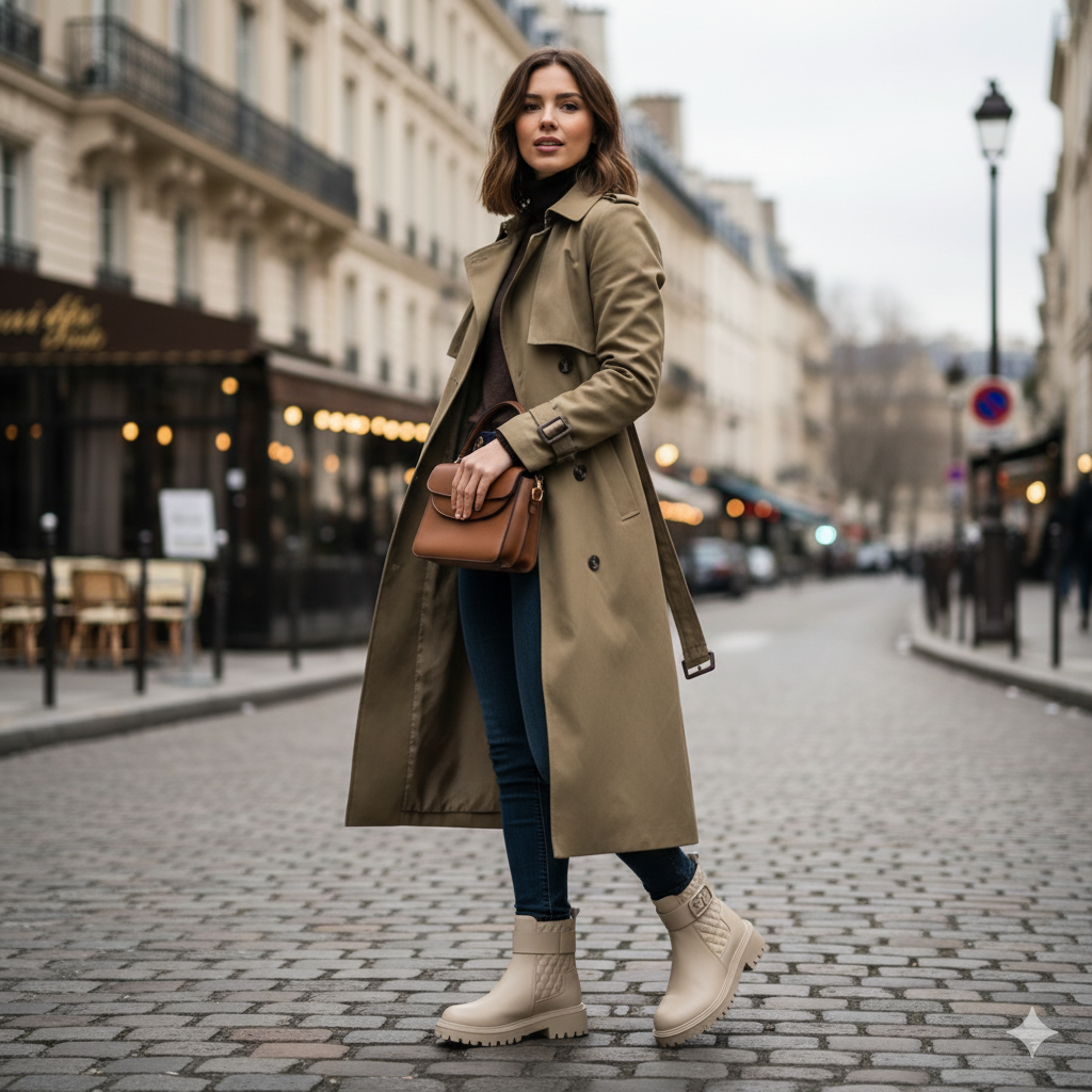 Bottes tendance avec détails de boucle élégants