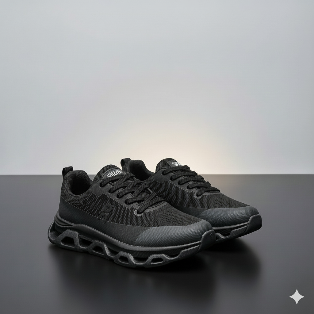 حذاء جري رجالي بتصميم بسيط، قابل للتنفس، منخفض القطع، نعل مطاطي غير قابل للانزلاق، قماش خفيف الوزن