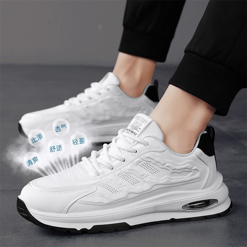 أحذية رياضية كاجوال شبكية قابلة للتنفس للرجال - أحذية جلدية عصرية للشباب، مثالية للارتداء اليومي