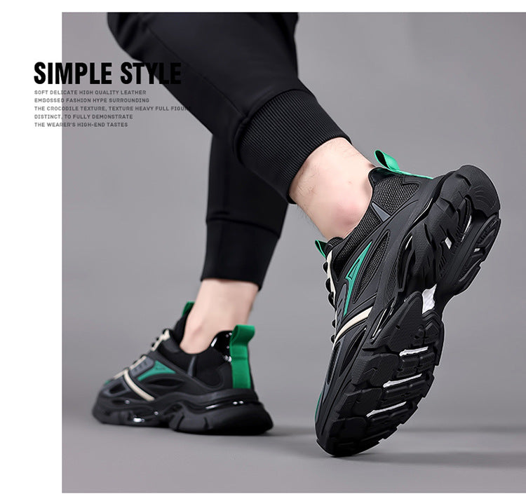 أحذية رياضية عصرية سميكة للرجال - أسلوب رياضي، راحة فائقة