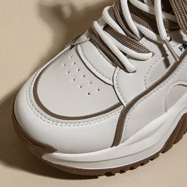 حذاء رياضي نسائي بنعل سميك - أناقة وراحة مع لمسة عصرية