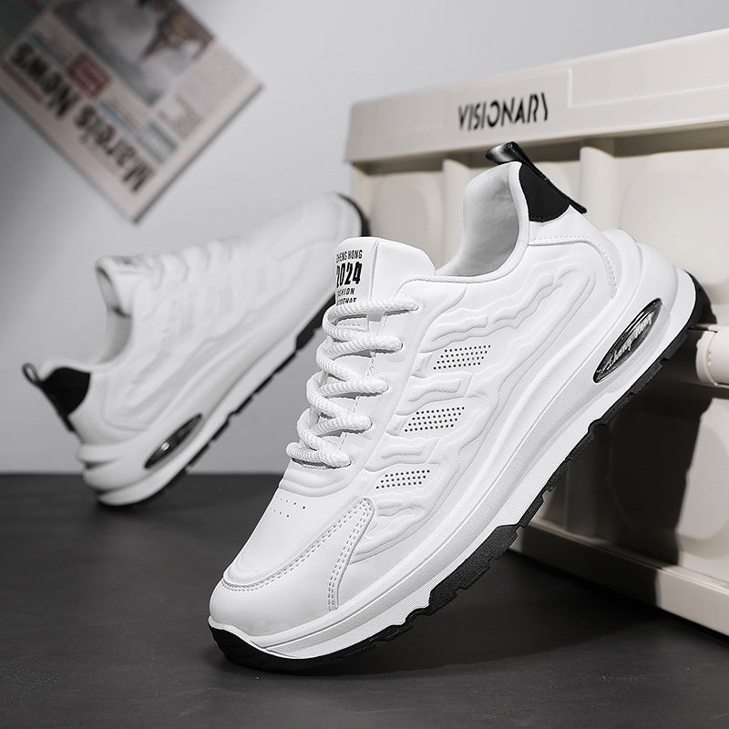 أحذية رياضية كاجوال شبكية قابلة للتنفس للرجال - أحذية جلدية عصرية للشباب، مثالية للارتداء اليومي