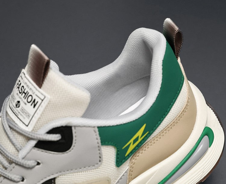 حذاء رياضي رجالي شبكي قابل للتنفس - حذاء كاجوال عصري مناسب لجميع المناسبات بنعل سميك غير قابل للانزلاق