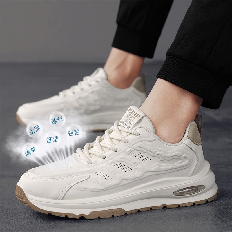 أحذية رياضية كاجوال شبكية قابلة للتنفس للرجال - أحذية جلدية عصرية للشباب، مثالية للارتداء اليومي