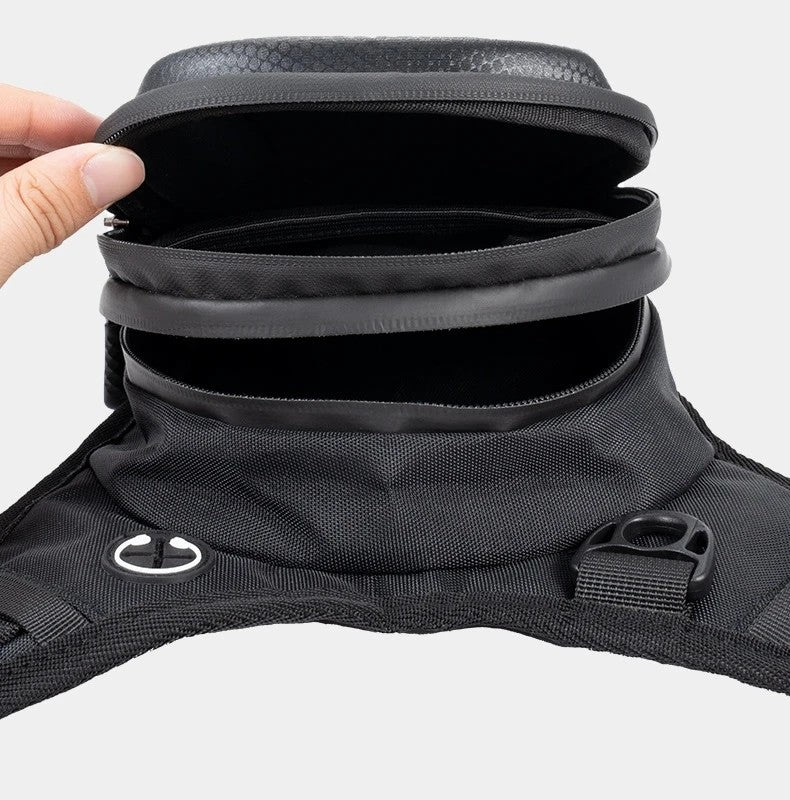 حقيبة أرجل لركوب الدراجات - هيكل صلب من مادة إيثيلين فينيل أسيتات مقاوم للماء، وحامل للهاتف .حقيبة خصر لركوب الدراجات