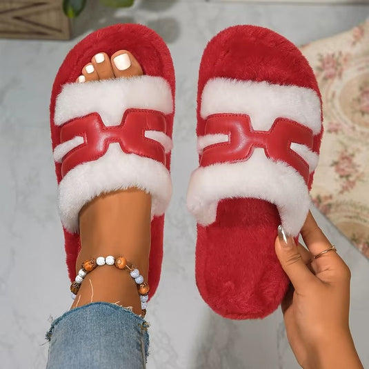 "Luxury Fur Slippers for Women: Warm and Comfortable for Winter"