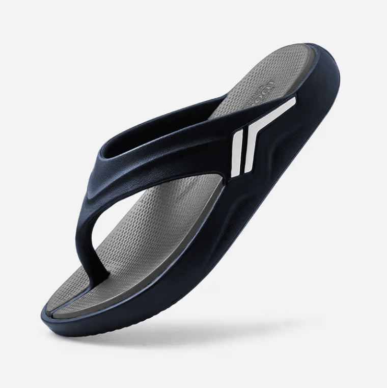 Luofu Original Cozy Men's Sporty Thong Slippers - Wear Resistant, Shock Absorbing Thick Soles, Couple's Comfort