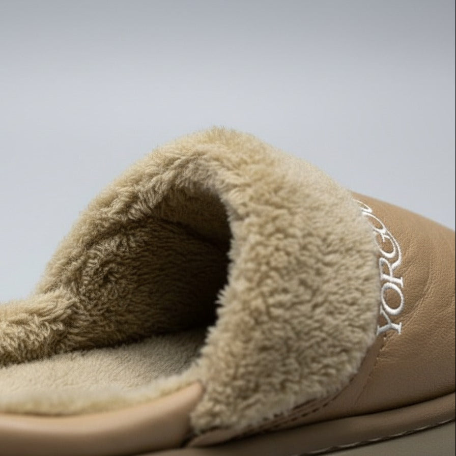 Women’s fleece-lined platform clog slippers — Product image: