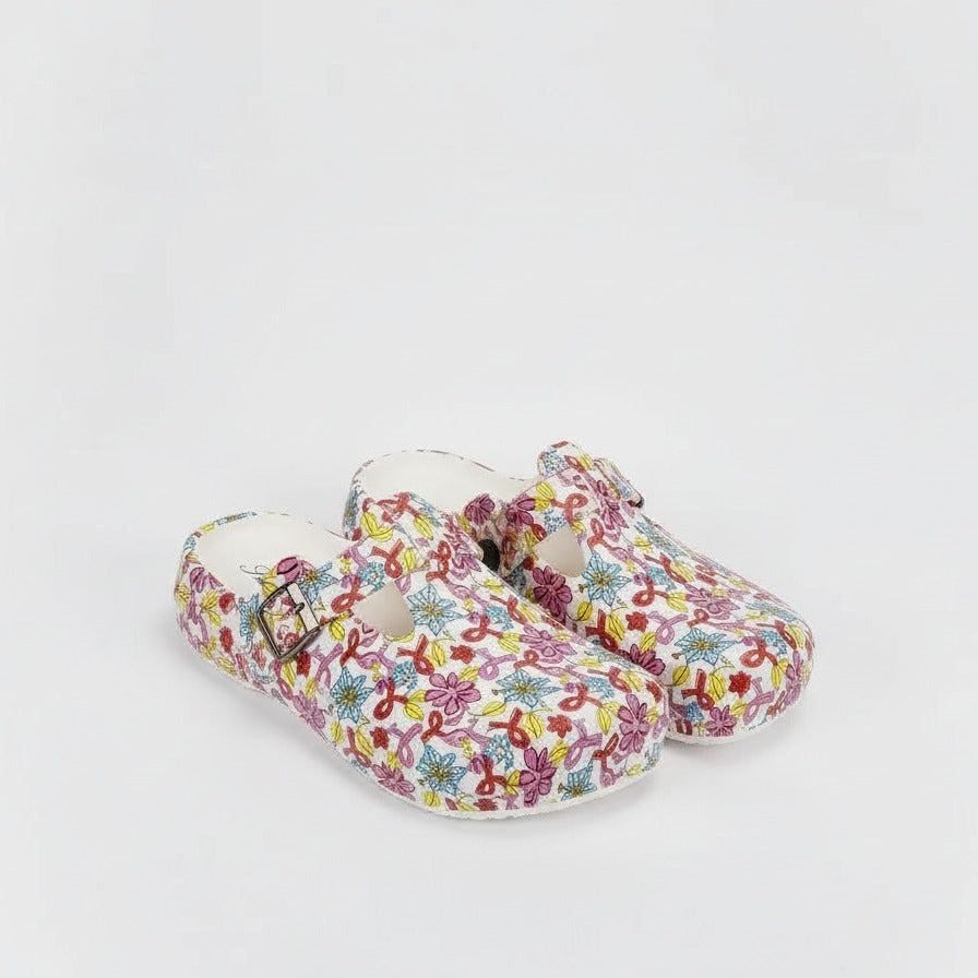 Women’s printed buckle clogs — Product image: