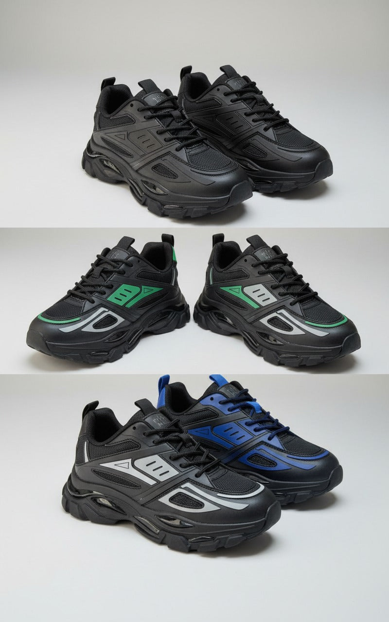 أحذية رياضية عصرية سميكة للرجال - أسلوب رياضي، راحة فائقة