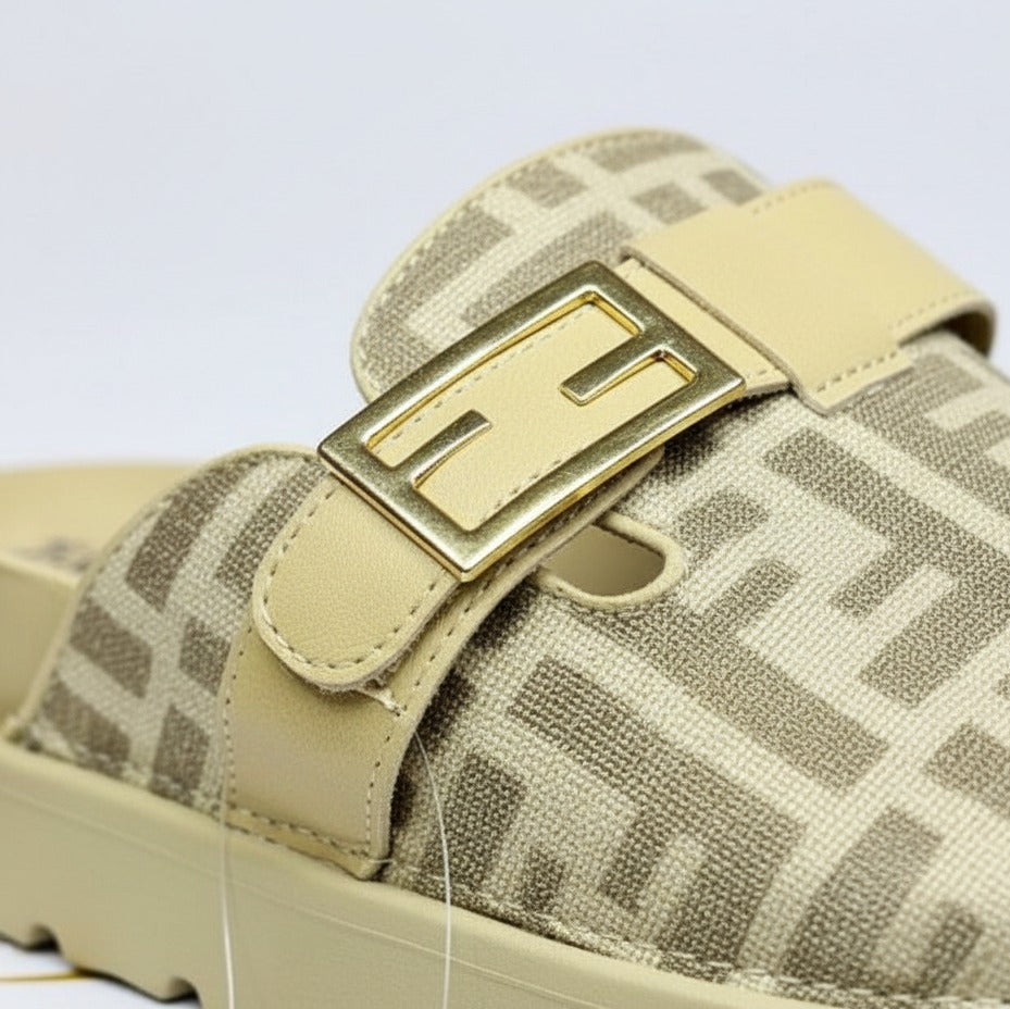 Women’s monogram buckle clog mules — Product image: