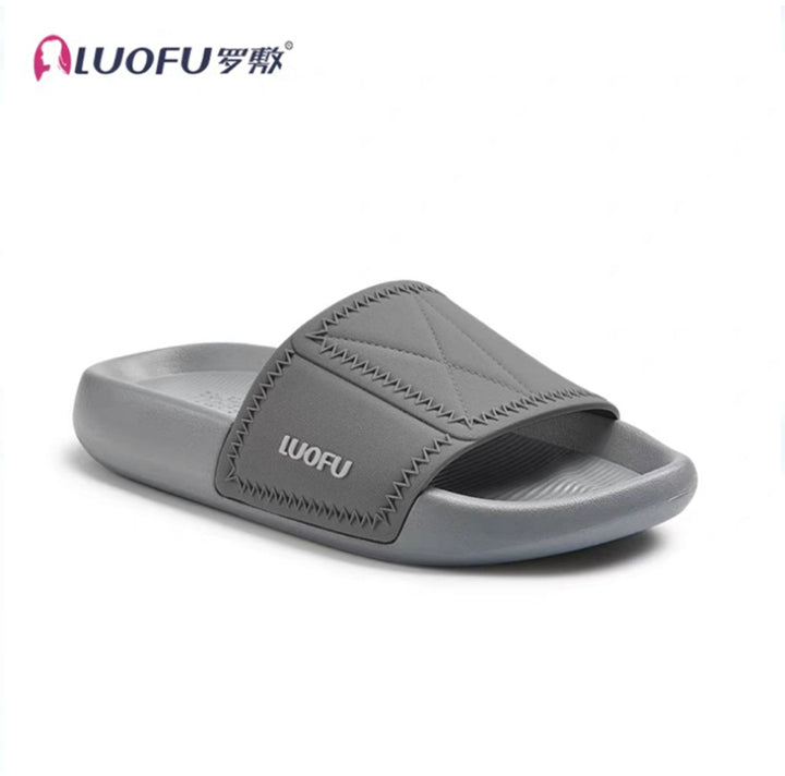 new Luofu Original Cozy Men's Sporty Pillow Slides - Wear Resistant, Shock Absorbing Thick Soles, Couple's Comfort