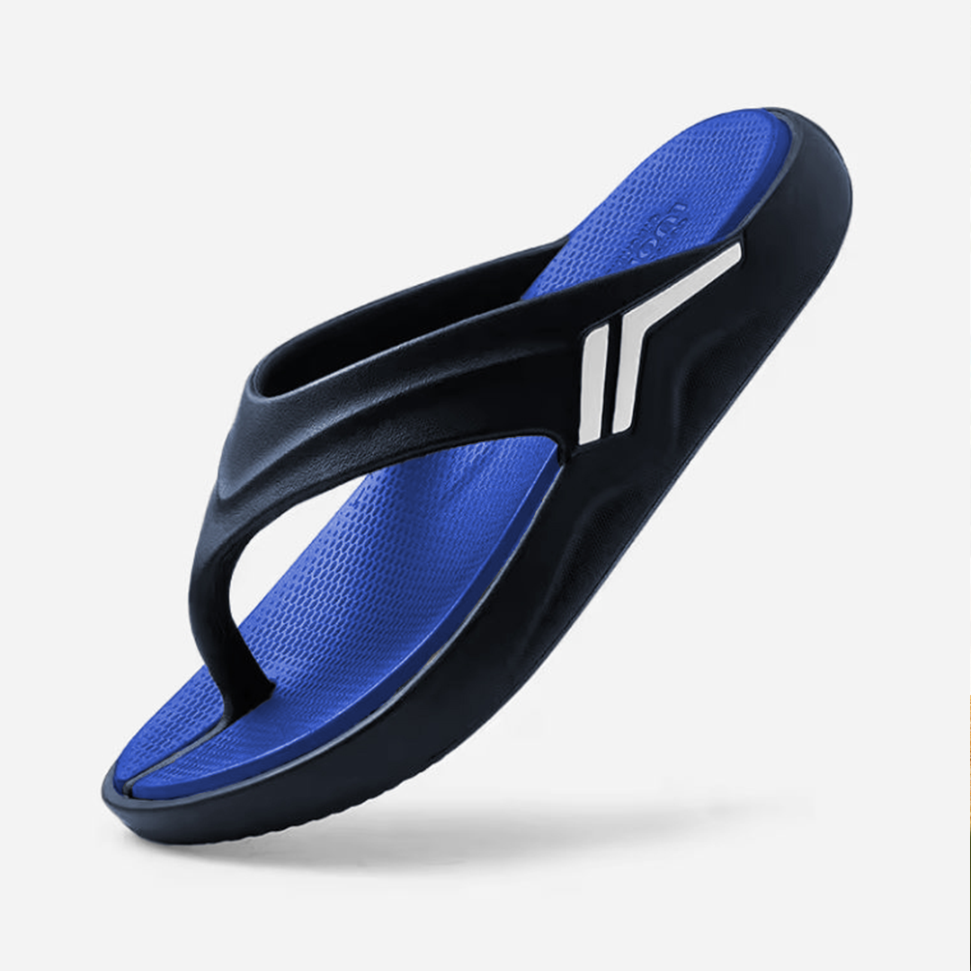 Luofu Original Cozy Men's Sporty Thong Slippers - Wear Resistant, Shock Absorbing Thick Soles, Couple's Comfort
