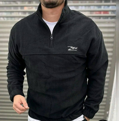 بلوفر رجالي من الصوف بنصف سحاب - تصميم عصري ومريح للأنشطة اليومية