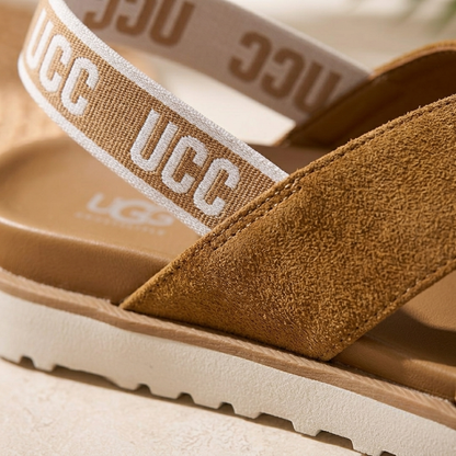 Women's Casual Cross-Strap Platform Slingback Sandals – Soft Suede Comfort Slides