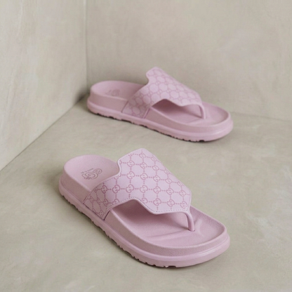 Women's Casual Cross-Strap Platform Slingback Sandals – Soft Suede Comfort SWomen's Lightweight Comfort Toe-Post Slide Sandals – Casual Printed Flat Slipperslides