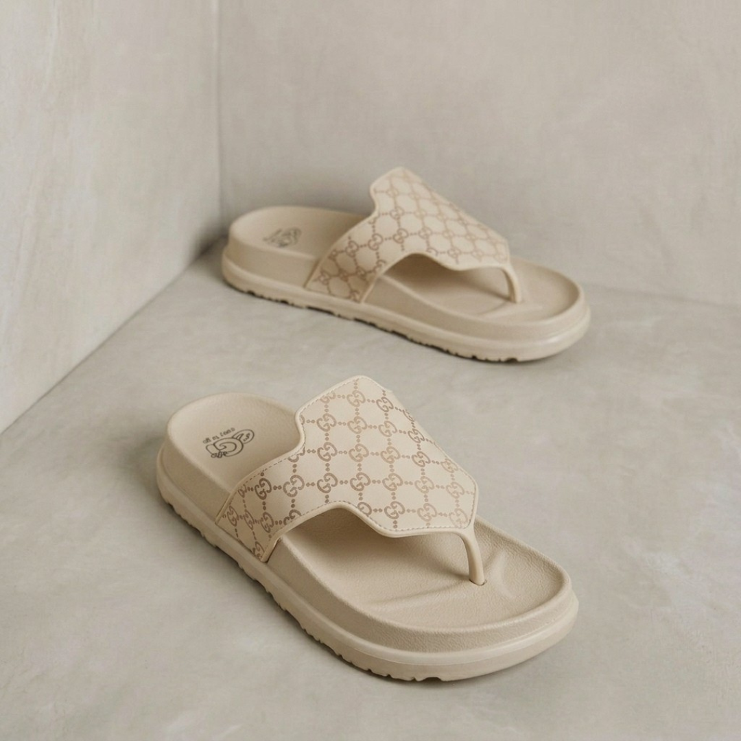 Women's Casual Cross-Strap Platform Slingback Sandals – Soft Suede Comfort SWomen's Lightweight Comfort Toe-Post Slide Sandals – Casual Printed Flat Slipperslides