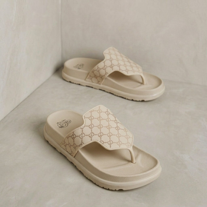 Women's Casual Cross-Strap Platform Slingback Sandals – Soft Suede Comfort SWomen's Lightweight Comfort Toe-Post Slide Sandals – Casual Printed Flat Slipperslides