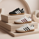 Baskets décontractées rétro à rayures pour femmes – Chaussures de mode quotidiennes classiques à lacets