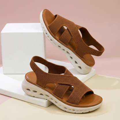 AnaLiza Women's Lightweight Comfort Wedge Sandals – Breathable Stretch Slingback