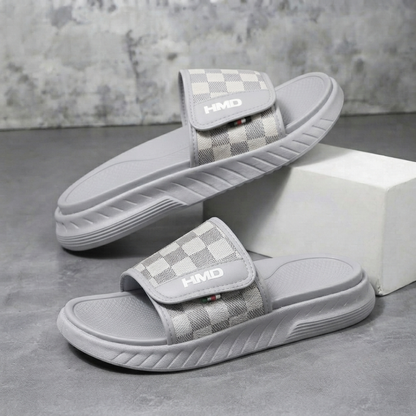 Sandales Coulissantes Confort Réglables HMD pour Hommes – Claquettes Légères et Rembourrées à Enfiler