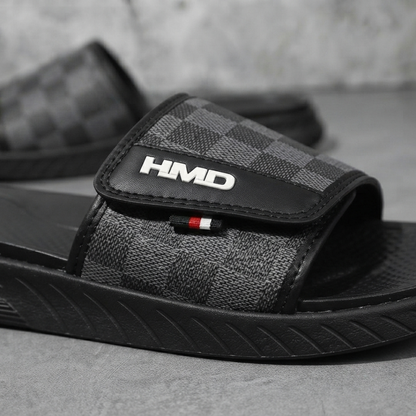 Sandales Coulissantes Confort Réglables HMD pour Hommes – Claquettes Légères et Rembourrées à Enfiler
