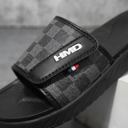 Sandales Coulissantes Confort Réglables HMD pour Hommes – Claquettes Légères et Rembourrées à Enfiler