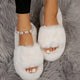 Chaussons d'hiver à plateforme moelleux, chaussures en peluche confortables, pantoufles chaudes et moelleuses pour l'intérieur et l'extérieur,
