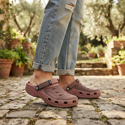 Sabots légers et confortables pour homme avec bride de talon réglable | Sandales décontractées respirantes pour jardin et extérieur à enfiler