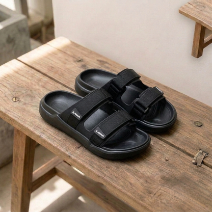 Sandales décontractées à enfiler pour homme avec double bride – Légères et confortables