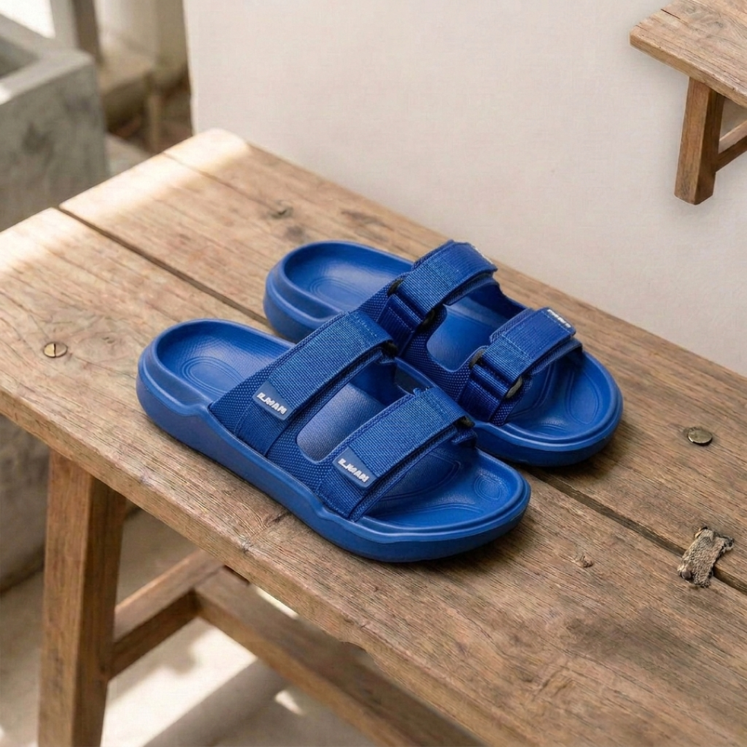 Sandales décontractées à enfiler pour homme avec double bride – Légères et confortables
