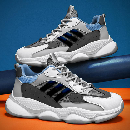 "أحذية رياضية رجالية أنيقة بنعل سميك - أناقة وراحة في كل خطوة!"