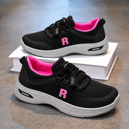 Baskets décontractées pour femme avec lacets à serrage rapide et touches colorées