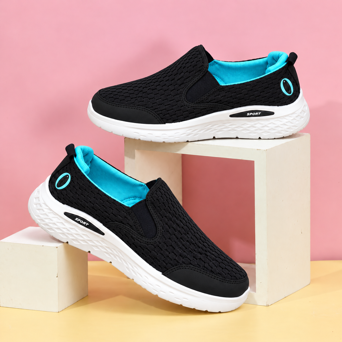 Women's Lightweight Slip-On Sneakers – Comfortable Everyday Walking Shoes