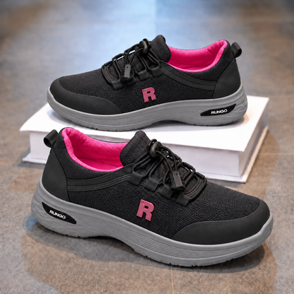 Baskets décontractées pour femme avec lacets à serrage rapide et touches colorées