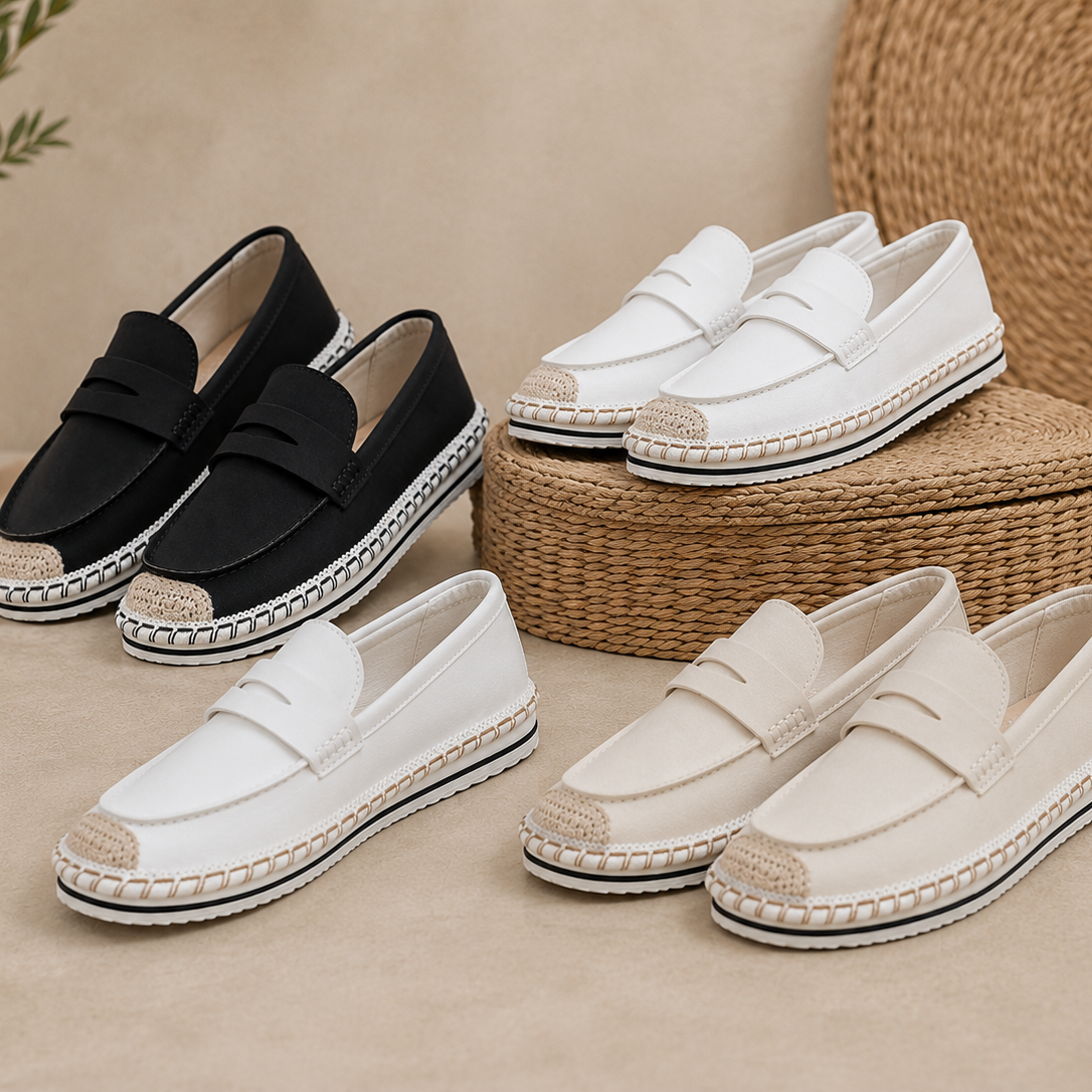 Mocassins décontractés à enfiler pour femmes – Ballerines confortables et légères pour la marche