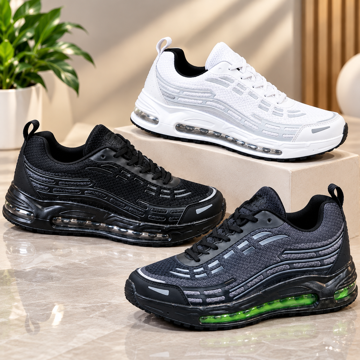 Baskets de sport à coussin d'air pour homme – Confort léger et style moderne 