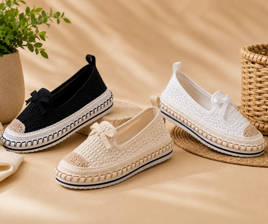Women's Breathable Knit Slip-On Flats Casual Comfort Shoes