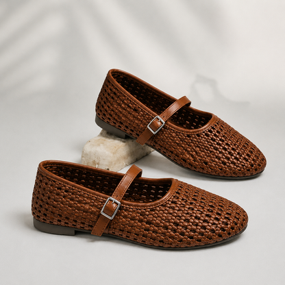 Ballerines Mary Jane tissées confortables pour femme – Chaussures légères et élégantes pour le quotidien