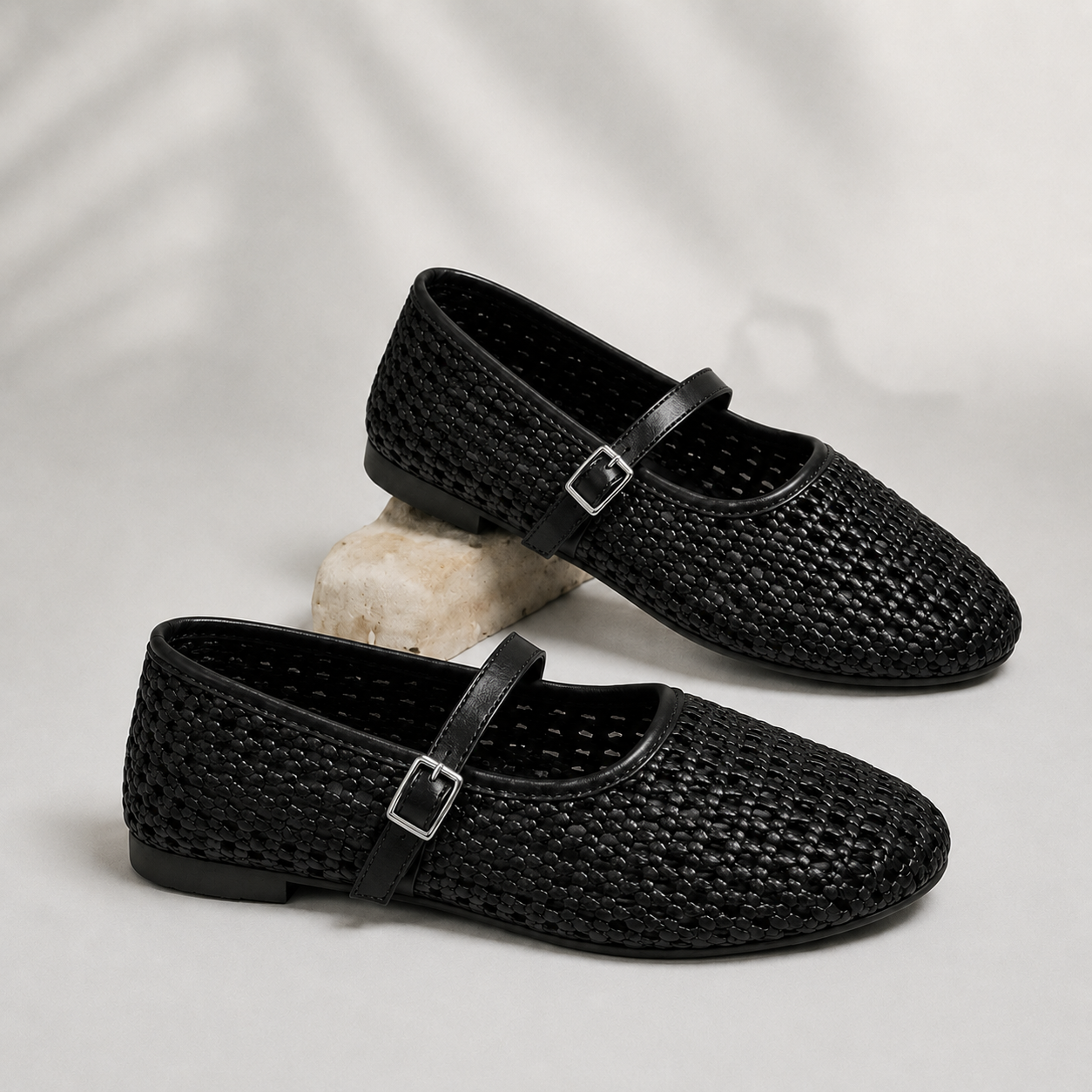 Ballerines Mary Jane tissées confortables pour femme – Chaussures légères et élégantes pour le quotidien