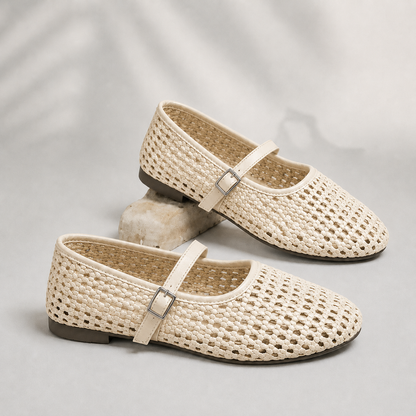 Ballerines Mary Jane tissées confortables pour femme – Chaussures légères et élégantes pour le quotidien