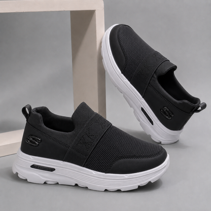 Women’s Comfortable Slip-On Platform Sneakers with Elastic Support Strap