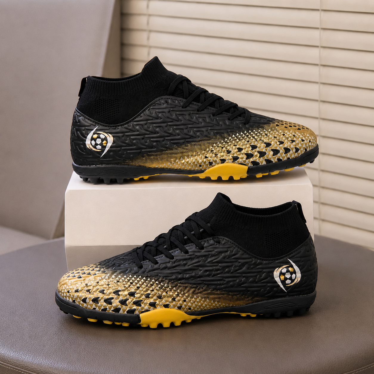 Chaussures de football montantes pour homme – Légères, antidérapantes