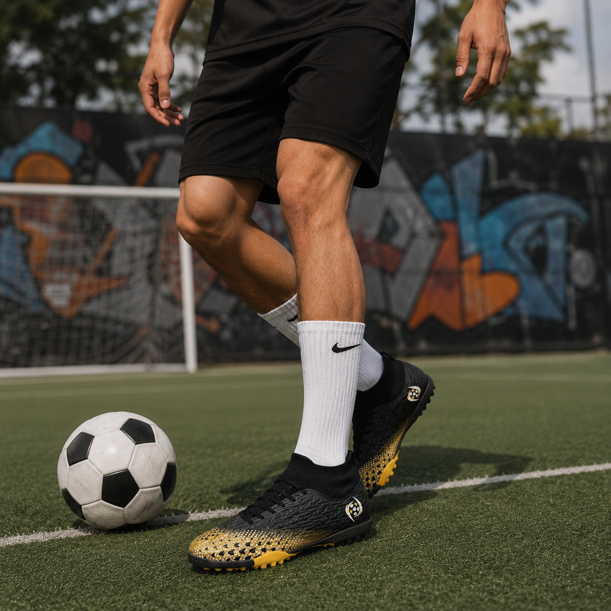 Chaussures de football montantes pour homme – Légères, antidérapantes