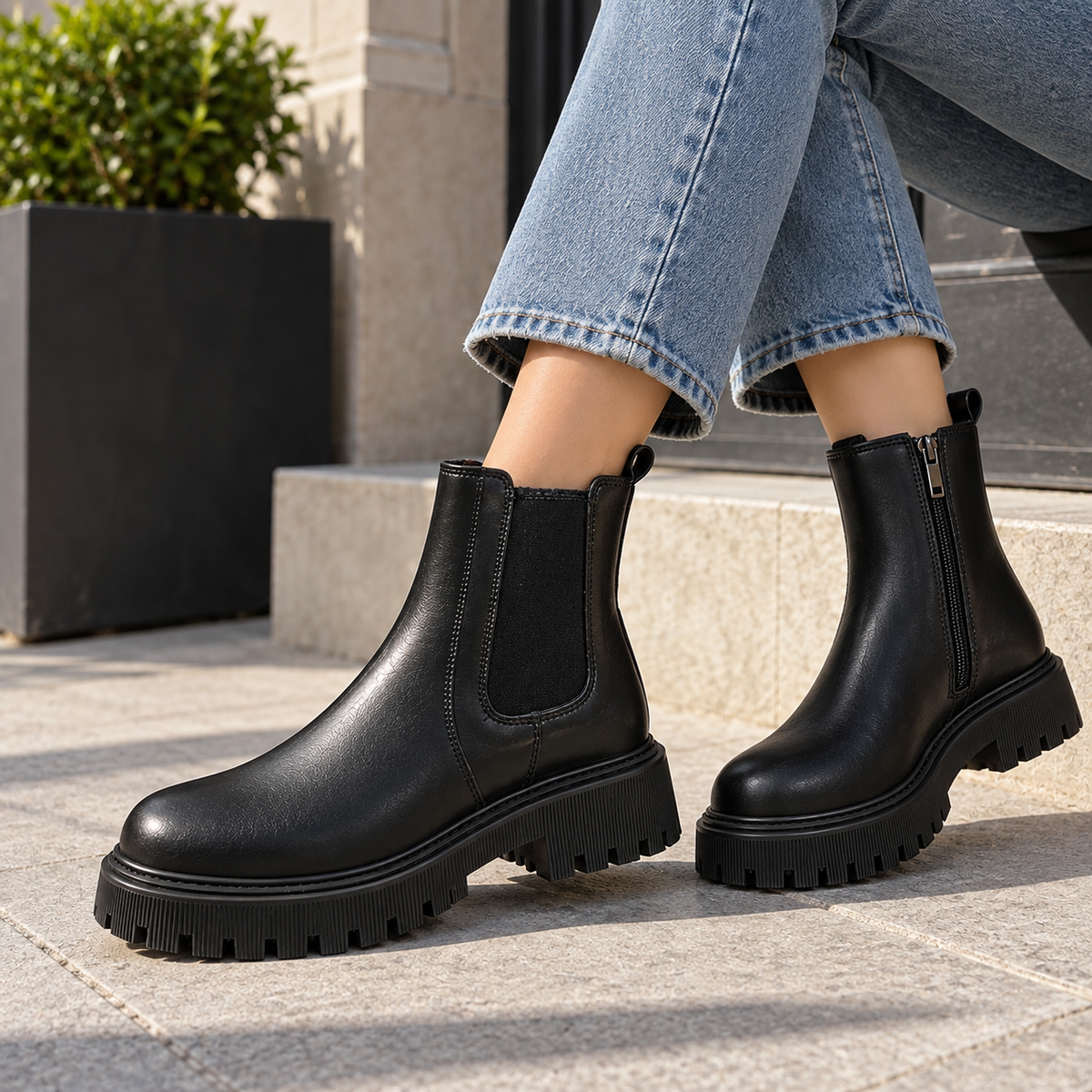 Bottines Chelsea haut de gamme pour femme – Style intemporel et confort au quotidien