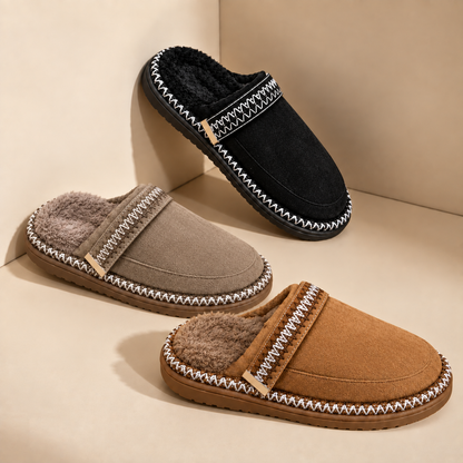 Pantoufles sans gêne effet daim pour femme – Confort douillet et style au quotidien
